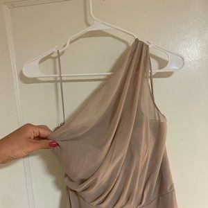 Taupe Chiffon Birdy Grey Bridemaids dress